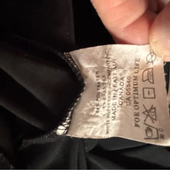 SYMPLI Sz 14 Overlay Asymmetrical Black Wide Leg Pull On Elastic Waist Pants - Picture 7 of 8